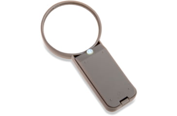 Image of Carson Illuminated Handheld Magnifier, 4x Power, 3in Aspheric LED Lighted, Ivory/Blue, Small, SV-40