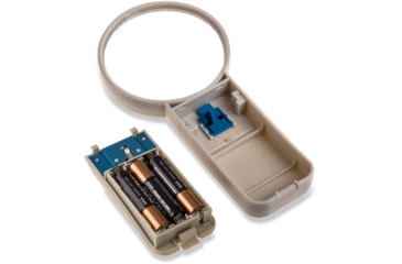 Image of Carson Illuminated Handheld Magnifier, 4x Power, 3in Aspheric LED Lighted, Ivory/Blue, Small, SV-40