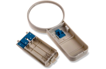 Image of Carson Illuminated Handheld Magnifier, 4x Power, 3in Aspheric LED Lighted, Ivory/Blue, Small, SV-40