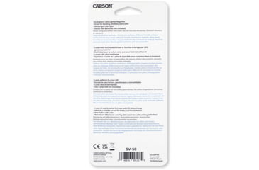 Image of Carson Illuminated Handheld Magnifier, 5x Power, 2.5in Aspheric LED Lighted, Ivory/Blue, Small, SV-50