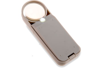 Image of Carson Illuminated Handheld Magnifier, 7x Power, 1.5in Aspheric LED Lighted, Ivory/Blue, Small, SV-70