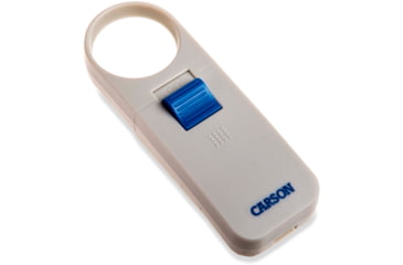 Image of Carson Illuminated Handheld Magnifier, 7x Power, 1.5in Aspheric LED Lighted, Ivory/Blue, Small, SV-70