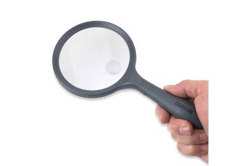 Image of Carson LED Lighted HandHeld 2x Magnifier w/4x Spot Lens, Gray hm-44