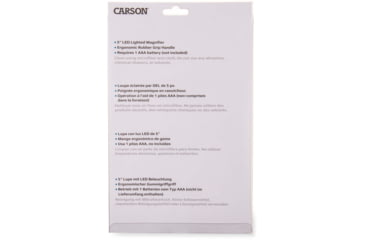Image of Carson LED Lighted Oversized Handheld Magnifier, 1.5x Power, 5in, Black/Silver, Small, SV-55GL