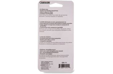 Image of Carson Slide-OpenGlass Magnifier 4x w/Attached Case, Black, Small, GN-11