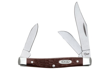Image of Case Stockman Synthetic Medium Stockman Sloped Bolster Folding Knife, Tru-Sharp Stainless, Clip Point/Sheepfoot/Pen, Brown, 00106