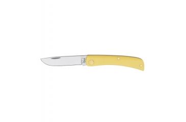 Image of Case Sod Buster Jr Folding Knife, 2.8in, Tru-Sharp Stainless Steel, Skinner, Yellow Synthetic Handle, 00032