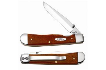 Image of Case 6154LC SS Smooth Chestnut Bone TrapperLock Folding Knife w/Belt Clip,4.125in closed 30112