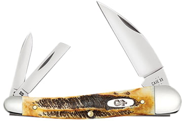 Image of Case Seahorse Whittler Folding Knife, 2.33/1.45/1.49in, Tru-Sharp Surgical Steel, Wharncliffe/Pen/Coping Blades, Bonestag Handle, 65347