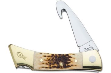 Image of Case Large Lockback XX-Changer Amber With Guthook 00110