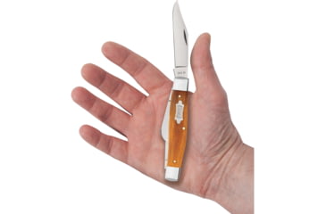 Image of Case Large Stockman Micarta Folding Knife, 4.25in Closed, Mirror Clip/Sheepsfoot/Spey Blades, Natural Canvas Micarta Handle, 23693