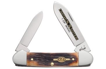 Image of Case Limited XX Edition Series XXXIII Barnboard Jig Burnt Brown Bone Canoe (62131 SS), 11753