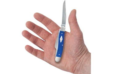 Image of Case Md Stockman Blue G10 Folding Knife, 3.63in Closed, Satin Clip/Sheepsfoot/Spey Blades, Blue G10 Handle, 16752