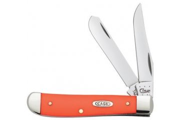 Image of Case Smooth Orange Synthetic Handle Knife, Mini Trapper, 4207 SS 80505