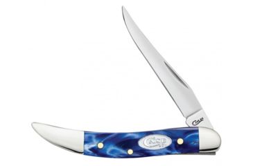 Image of Case Blue Pearl Kirinite - Small Texas Toothpick Folding Knive, Surgical Steel Long Clip Blade, Blue Multi Handle, 3in Closed, 23437