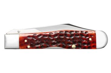 Image of Case Cheetah Folding Knive, Chrome Vanadium Steel Embellished locking Clip Blade, Chestnut Bone Handle, 4.375in Closed, 07019