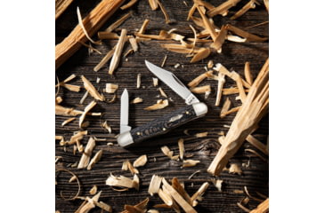 Image of Case Half Whittler Folding Knife, 3.25 in, Tru-Sharp Surgical Steel, Black Sycamore Wood Smooth Handle, 25571