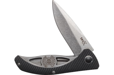 Image of Case Harley TecX Framelock Folding Knife, 3in Stonewash SS Blade, Black G10 Handle With Stonewash SS Back Handle, Pocket Clip, Black, 52197