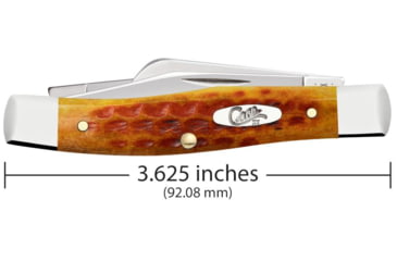 Image of Case Medium Stockman Folding Knife, 3.25 in, Tru-Sharp Surgical Steel, Pocket Worn Corn Cob Jig Harvest Orange Bone Handle, 17003