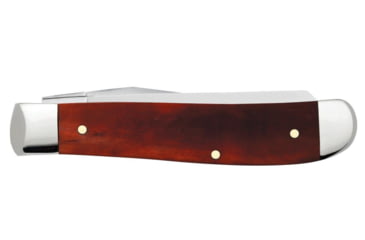Image of Case Mini Trapper Folding Knife Disciple, 3.5 in, Tru-Sharp Surgical Steel, Embellished Smooth Chestnut Bone Handle, 60868