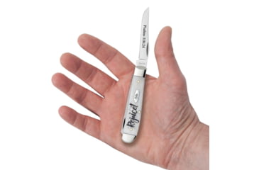 Image of Case Mini Trapper Folding Knife Rejoice, 3.5 in, Tru-Sharp Surgical Steel, Embellished Smooth Natural Bone Handle, 60865