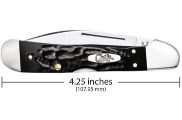 Image of Case Rough Black Synthetic CopperLock Folding Knive, Surgical Steel Locking Wharncliffe Blade, Black Handle, 4.25in Closed, 18233