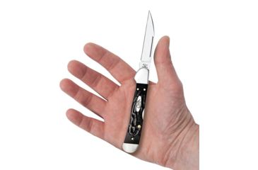 Image of Case Rough Black Synthetic CopperLock Folding Knive, Surgical Steel Locking Wharncliffe Blade, Black Handle, 4.25in Closed, 18233