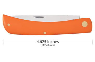 Image of Case Sod Buster Folding Knife, 4.63 in, Tru-Sharp Surgical Steel, Smooth Orange Synthetic Handle, 80512