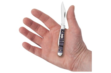Image of Case Swell Center Jack Purple Maple Folding Knife, 3in Closed, Mirror Clip/Pen Blades, Purple Curly Maple Handle, 80543