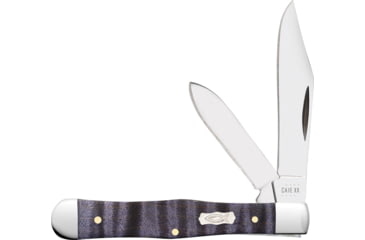 Image of Case Swell Center Jack Purple Maple Folding Knife, 3in Closed, Mirror Clip/Pen Blades, Purple Curly Maple Handle, 80543