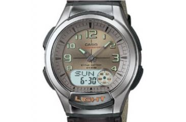 Image of Casio Classic Brown Casual Sports Watch with Analog/Digital Dial Code and Cloth Band AQ180WB-5BV