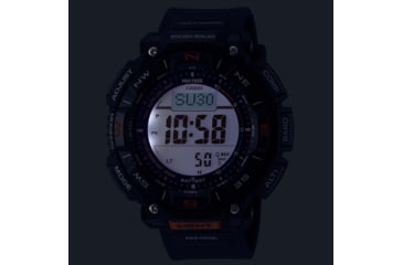 Image of Casio Outdoor Casio Pro Trek Solar Watch Triple Sensor Watching Featuring an Altimeter, Barometer, Digital Compass, Thermometer and 100M WR - Mens, Black, One Size, PRG340-1