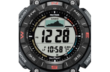 Image of Casio Outdoor Casio Pro Trek Solar Watch Triple Sensor Watching Featuring an Altimeter, Barometer, Digital Compass, Thermometer and 100M WR - Mens, Black, One Size, PRG340-1