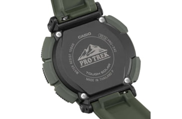 Image of Casio Outdoor Casio Pro Trek Solar Watch Triple Sensor Watching Featuring an Altimeter, Barometer, Digital Compass, Thermometer and 100M WR - Mens, Green, One Size, PRG340-3