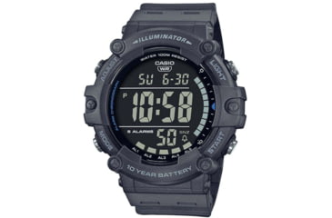 Image of Casio Outdoor Classic 10-Year Battery Digital Watch w/Resin Strap - Mens, Gray, One Size, AE1500WH-8BV