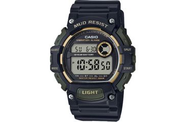 Image of Casio Outdoor Mens Digital MUD Resistant Resin Watch, Black/Gold, TRT-110H-1A2VCF