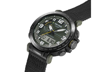 Image of Casio PRO TREK Tough Solar Triple Sensor Watch - Mens, Green, PRG601YB-3
