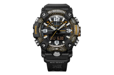 Image of Casio Tactical G-Shock Mudmaster Ani-Digi Watch, Black/Yellow, One Size, GGB100Y-1A