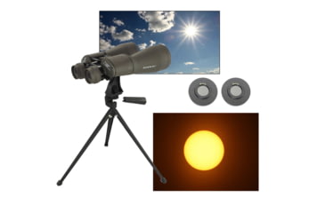 Image of Cassini 10-30 x 60mm Porro Prism Zoom Binoculars w/ Solar Filter Caps, Gray, C-103060SF