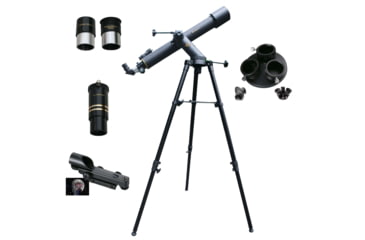 Image of Cassini 800mm x 72mm Erect Image Prism Refractor Telescope w/ Multiple Ocular Holder, Black, C-80072TRMOH