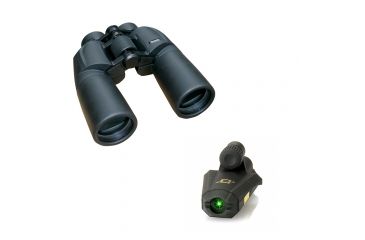 Image of Cassini C-P12 12x50mm Waterproof Porro Prism Binocular w/Cassini C-IL Green Laser Illuminator
