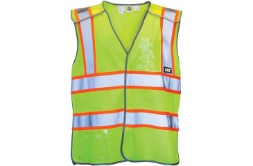 Image of Caterpillar 5 Point Break Away Safety Vest, Hi-Vis Yellow, Medium/Large 1322029-407-M/L