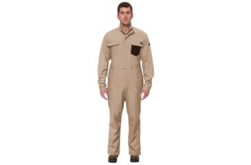 Image of Caterpillar Flame Resistant Twill Coverall, FR Kelp, 34/Reg 1220004-97G-34/REG