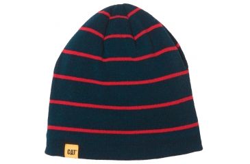 Image of Caterpillar Pinstripe Knit Cap, Navy, One Size, 1120035-382-OS