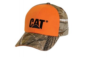 Image of Caterpillar Split Camo Cap, Hunters Orange, One Size 1120028-10936-OS