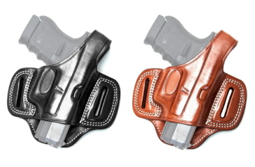Image of Cebeci Arms CZ Leather Open Muzzle Pancake Holster Open Muzzle 20917, Black, Tan