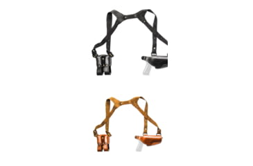 Image of Cebeci Arms Glock Leather Horizontal Shoulder Holster SHS 21013, Black, Tan