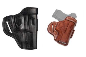 Image of Cebeci Arms Glock Leather Reinforced Combat Grip Belt Holster 20724, Black, Tan