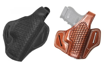 Image of Cebeci Arms Taurus Leather Basketweave Pancake Holster 20948, Black, Tan