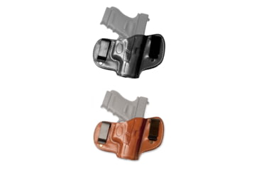 Image of Cebeci Arms Walther Leather Double Clip Inside Waistband Holster 20590, Black, Tan